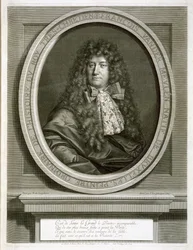 Adam Frans van der Meulen, gravert av Pierre Louis van Schuppen (1627-1702) 1687